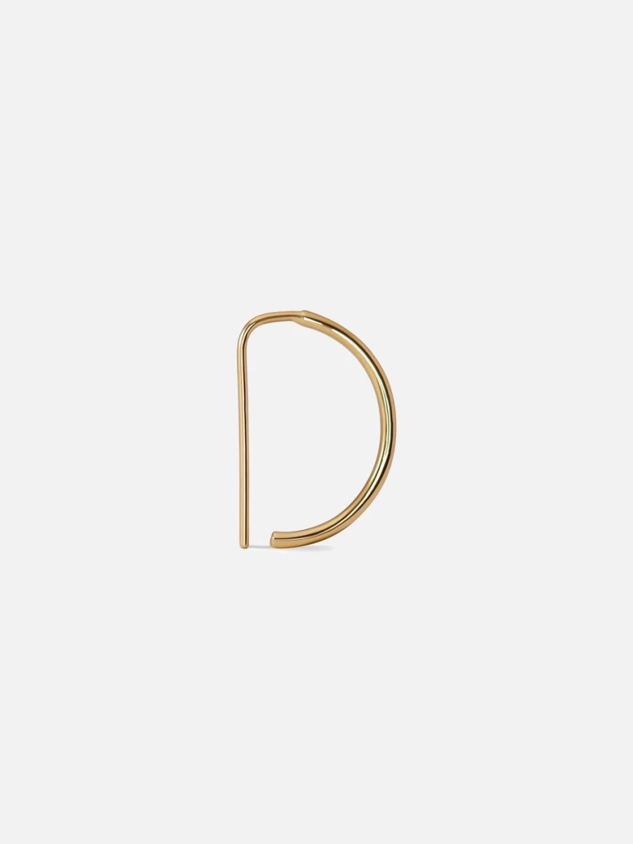 "Labulgara Large Demi Hoop Earrings - Stylish Gold-Plated Dangle Earrings for Women"