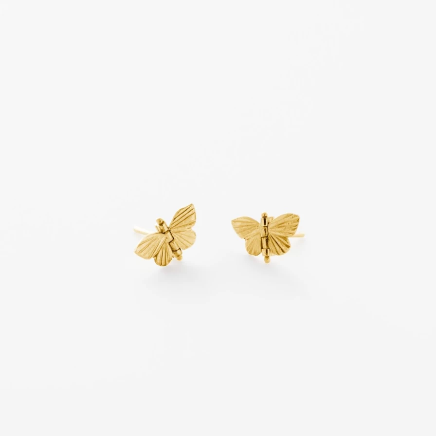 James Banks Design Tiny Baby Asterope Stud Earrings - Minimalist Gold Studs for Infants