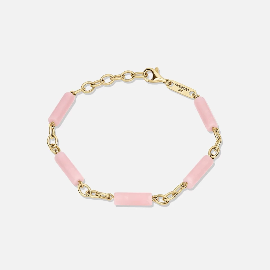 ParkFord Pink Opal Beaded Bracelet – Elegant Palace Style Handmade Jewelry