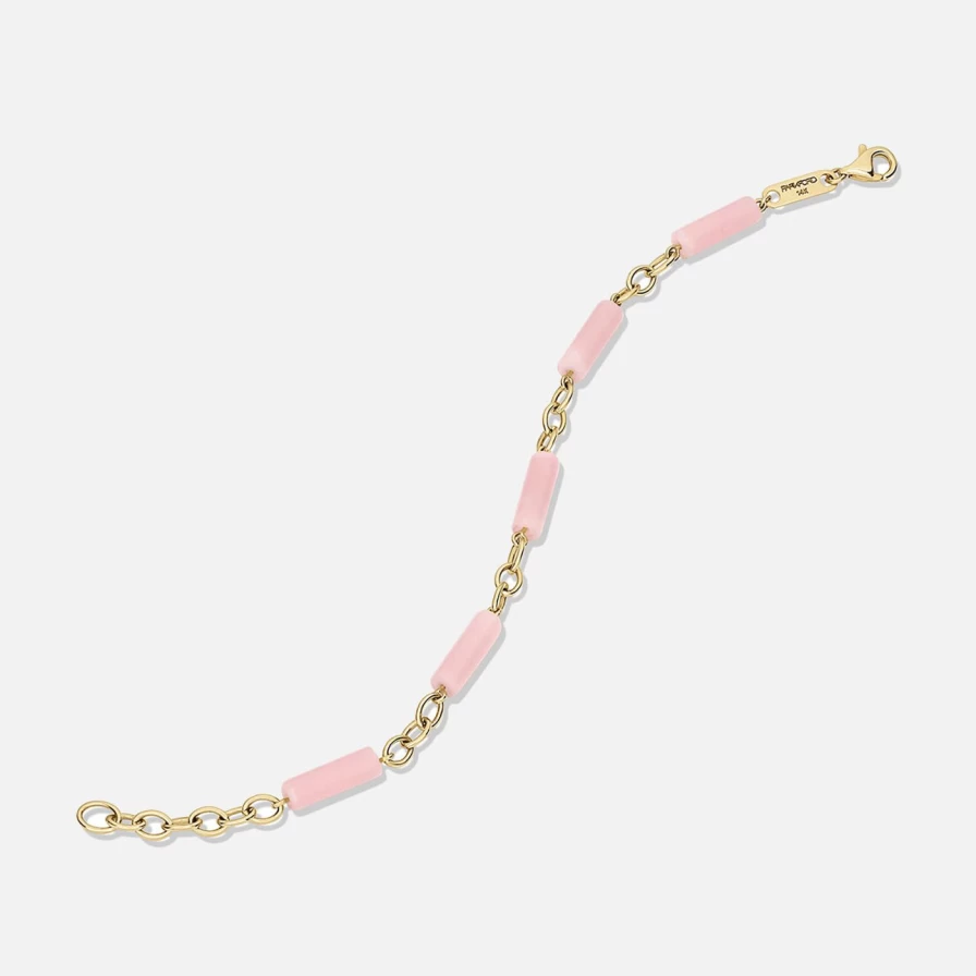 ParkFord Pink Opal Beaded Bracelet – Elegant Palace Style Handmade Jewelry