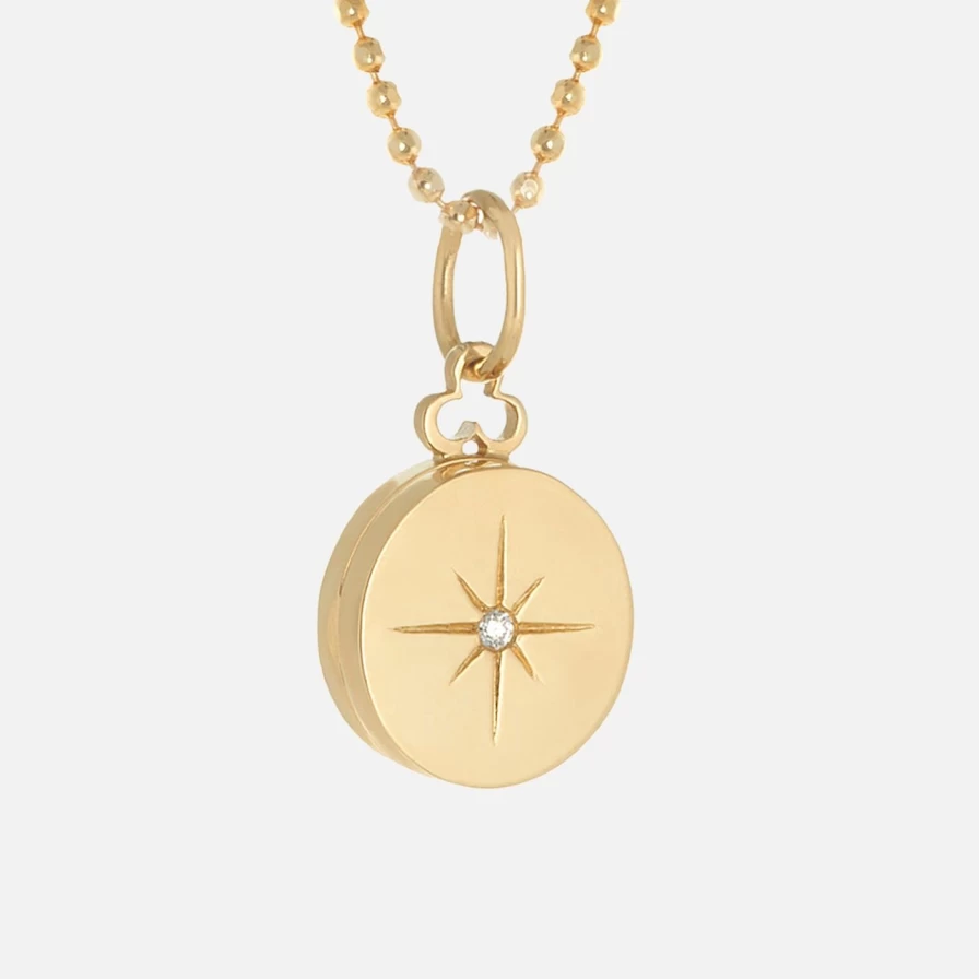 Devon Woodhill Mini North Star Locket Necklace - Elegant Celestial Jewelry Gift