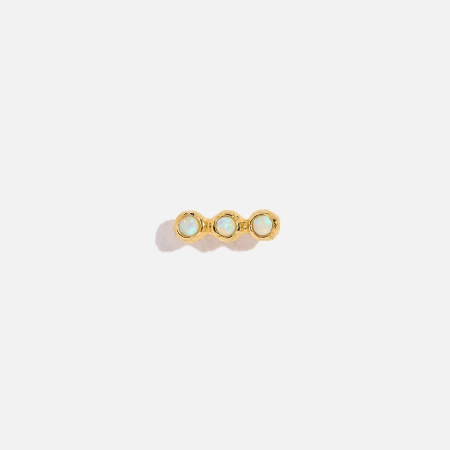 Pamela Love Molten Triple Dot Stud Earrings - Sterling Silver Geometric Studs