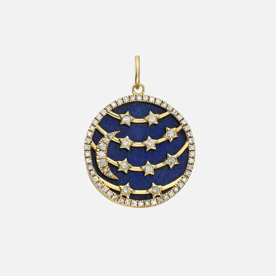 "Lionheart Moon To My Stars Celestial Charm Necklace – Celestial Jewelry Gift"