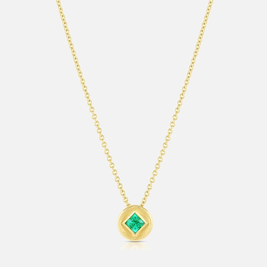 Jennifer DeMoro Jewelry Stardust Round Pendant Necklace - Elegant Celestial Inspired Jewelry