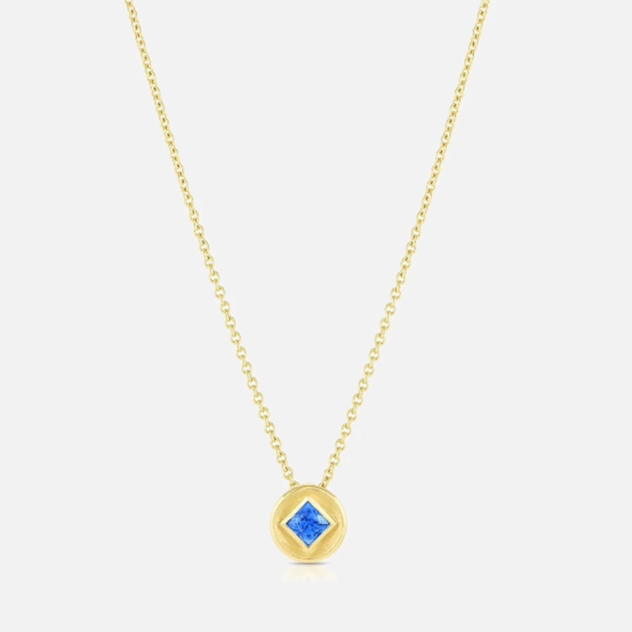 Jennifer DeMoro Jewelry Stardust Round Pendant Necklace - Elegant Celestial Inspired Jewelry