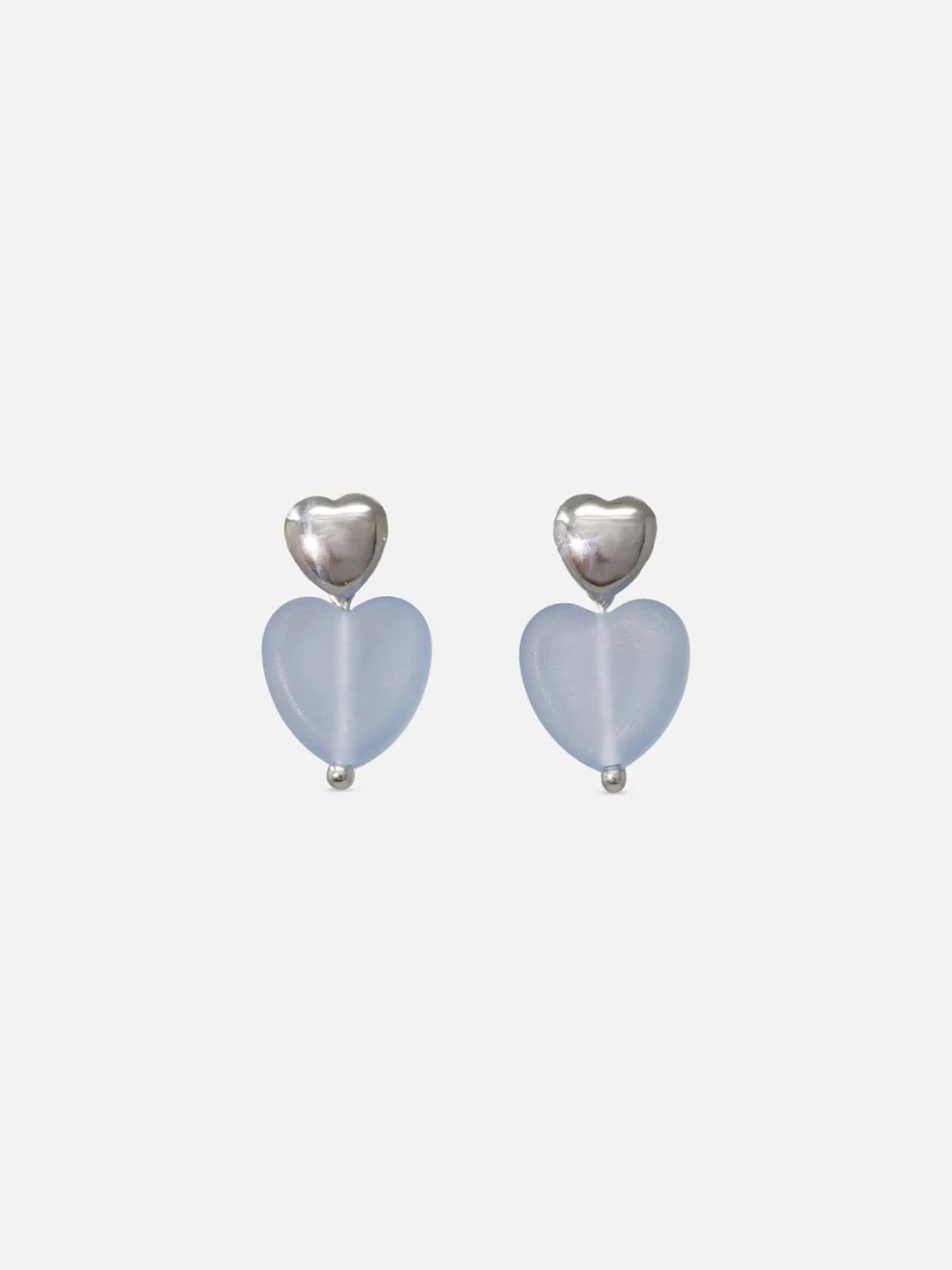 "CLED Blue Jay Heart Drop Love Earrings – Large Dangle Earrings for Women"